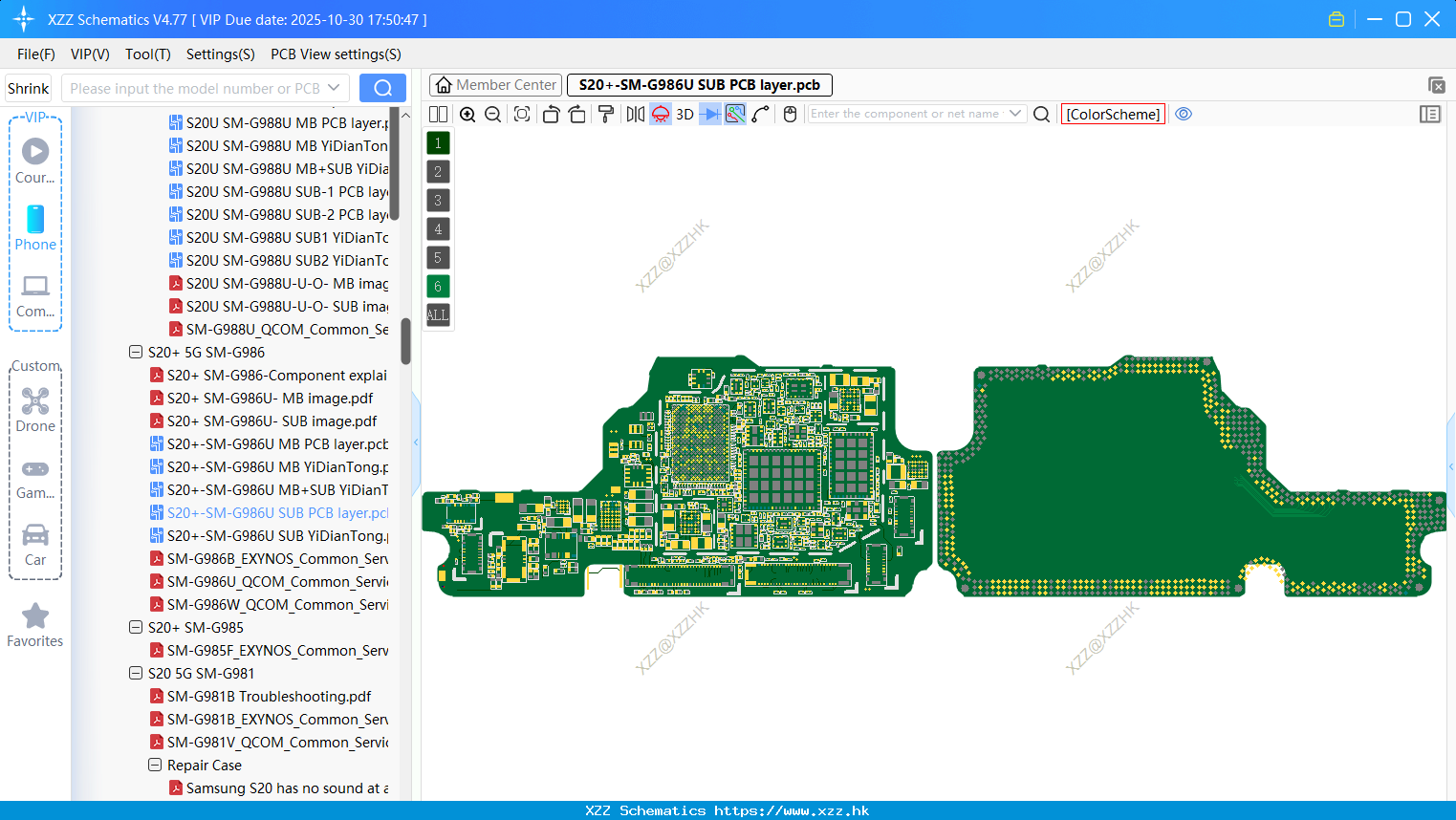 Samsung S20+-SM-G986U SUB PCB Layer